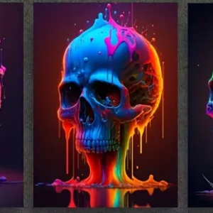 Pósters Neón Calaveras