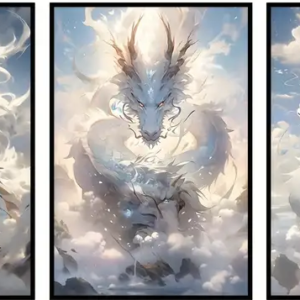 Pósters Fantasía Dragón Blanco