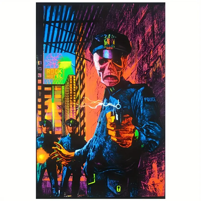 Póster Policía Luz Negra