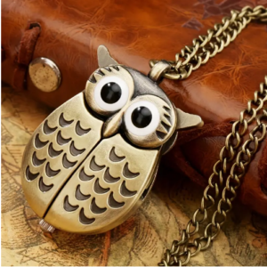 Reloj de bolsillo en forma de búho