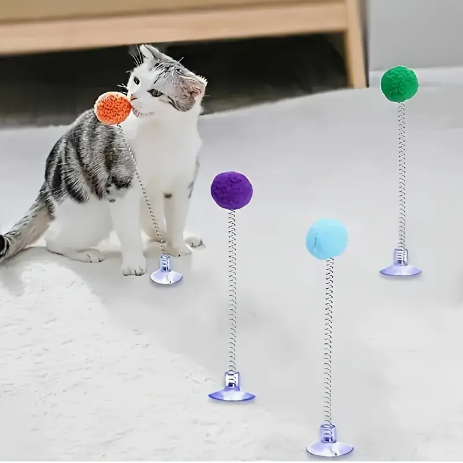 Juguete para Gatos con Pelota y Resorte