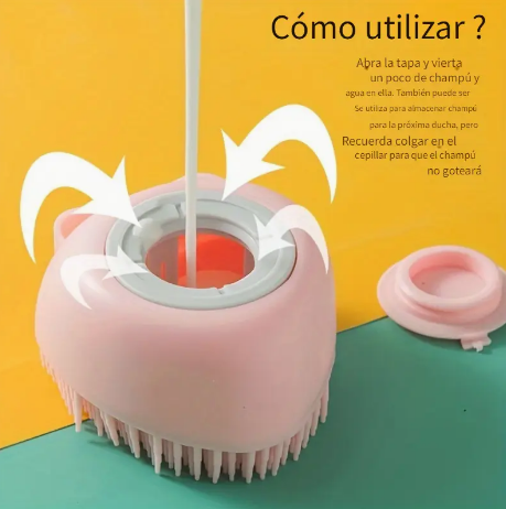 Cepillo Suave para Mascotas con Dispensador - Image 2