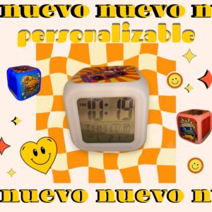 Reloj Despertador Cubo Luminoso Digital LED – Multicolor