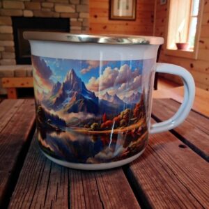 Mug de peltre 9 oz paisaje