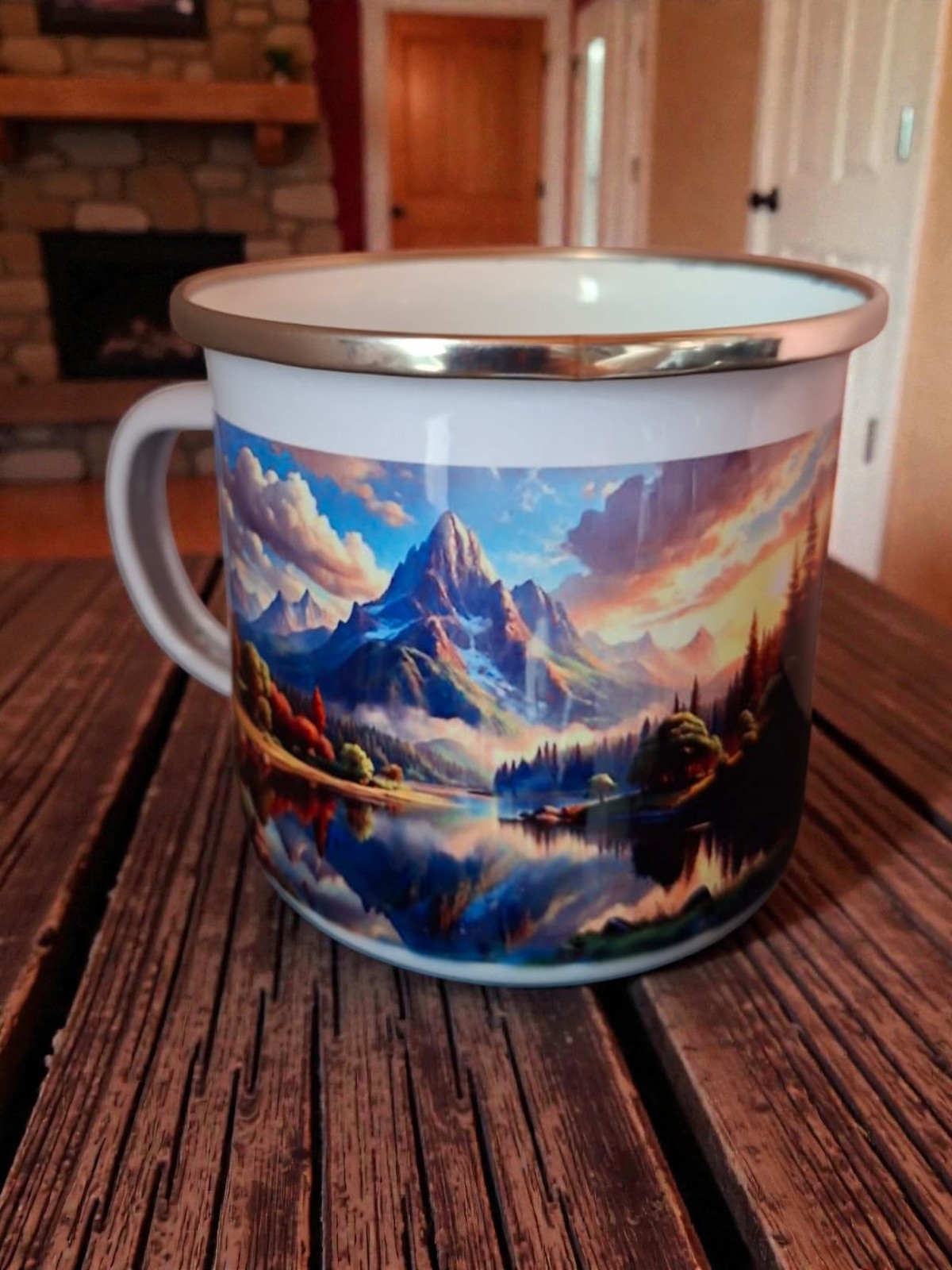 Mug de peltre 9 oz paisaje - Image 2