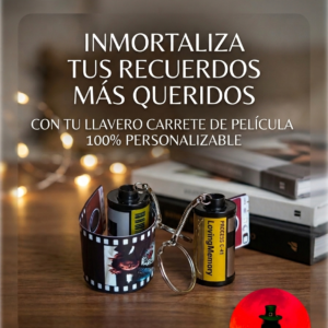 LLavero carrete película personalizable