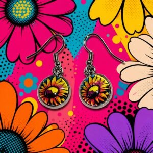 Aretes Girasol Pop Art